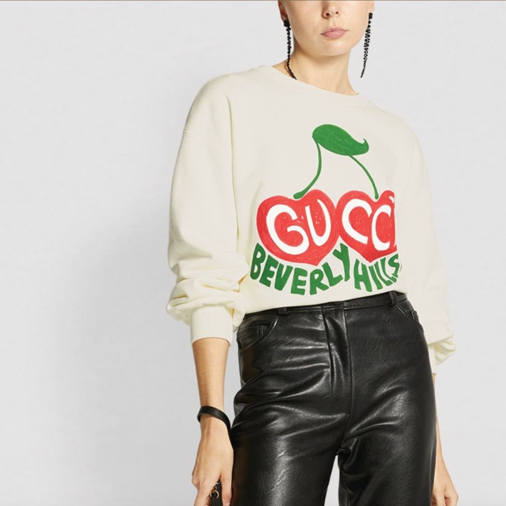 Gucci Beverly Hills Cherry Print Sweatshirt, L.